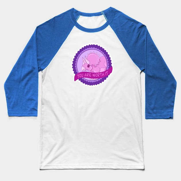 Selfcare Triceratops Baseball T-Shirt by MailoniKat